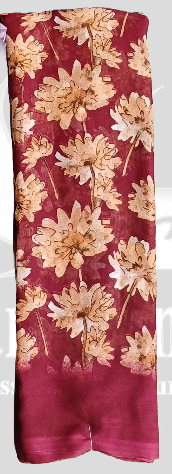Reniyal(Heavy) Floral Printed Saree &ndash; SMARTLK1002 &ndash; Maroon Mix